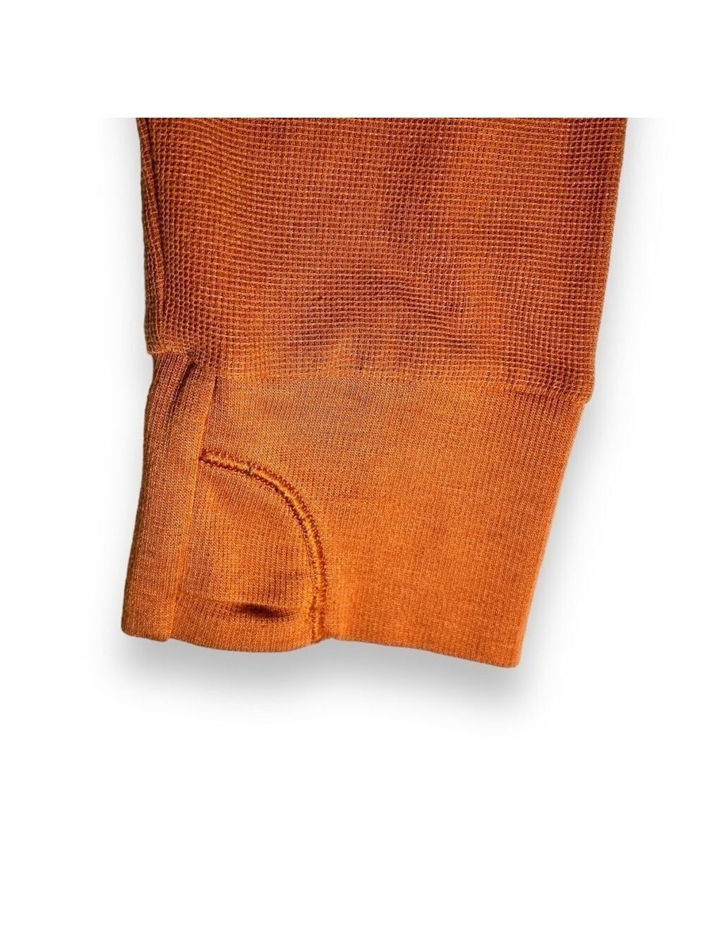 Athleta Girl Wander Waffle Long Sleeve Top Foliage Orange Size XL/14 - Picture 4 of 7